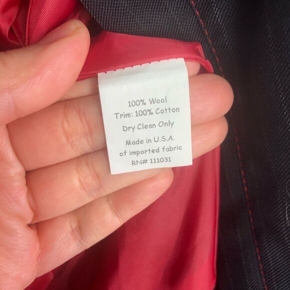 Ollie Sang Blazer Black Pinstripe with Back Design - Picture 6 of 8